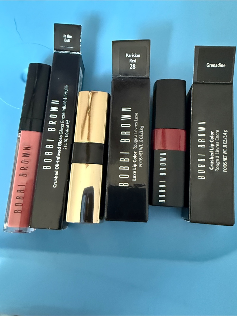 Bobbi Brown Lip Duo in Pink & Red with Gold Accent Packaging